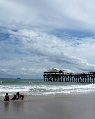 Cocoa Beach pier and Atlantic Ocean