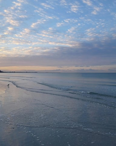 St Pete Beach Florida at dawn with calm Gulf waters